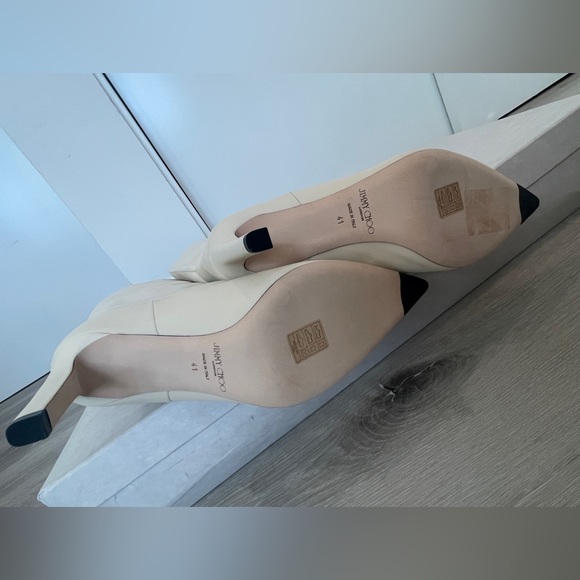 NIB. Jimmy Choo Mavis 85 Women’s Leather Boots in Linen (cream/white). EU 41 - Picture 12 of 15